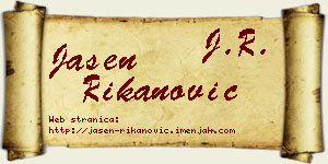 Jasen Rikanović vizit kartica